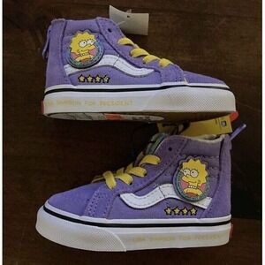 Vans‎ Sneaker SK8-Hi x Simpsons Lisa 4 Prez Toddler Size 5T Zip Hi Top New